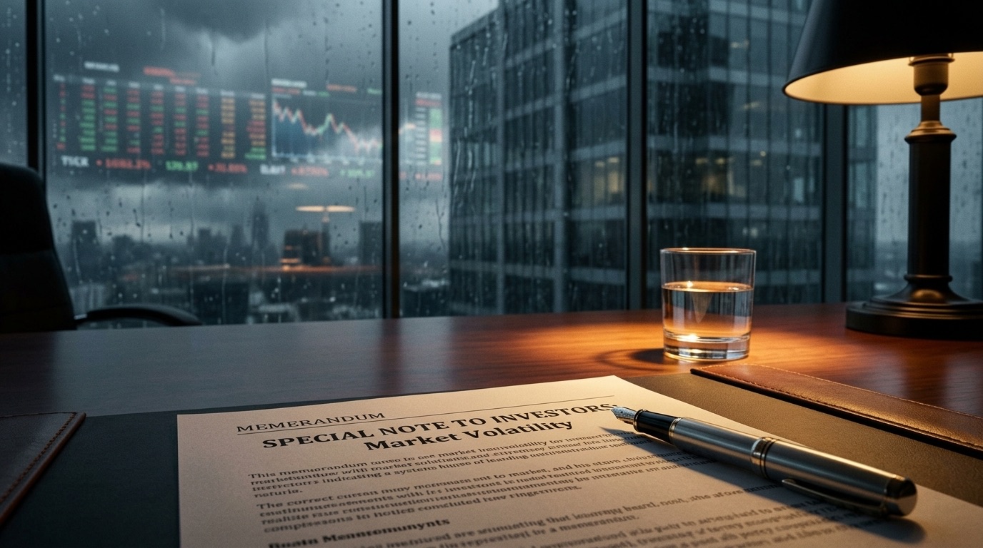 Lemelson Capital Management Note to Investors Regarding Extraordinary Market Volatility
